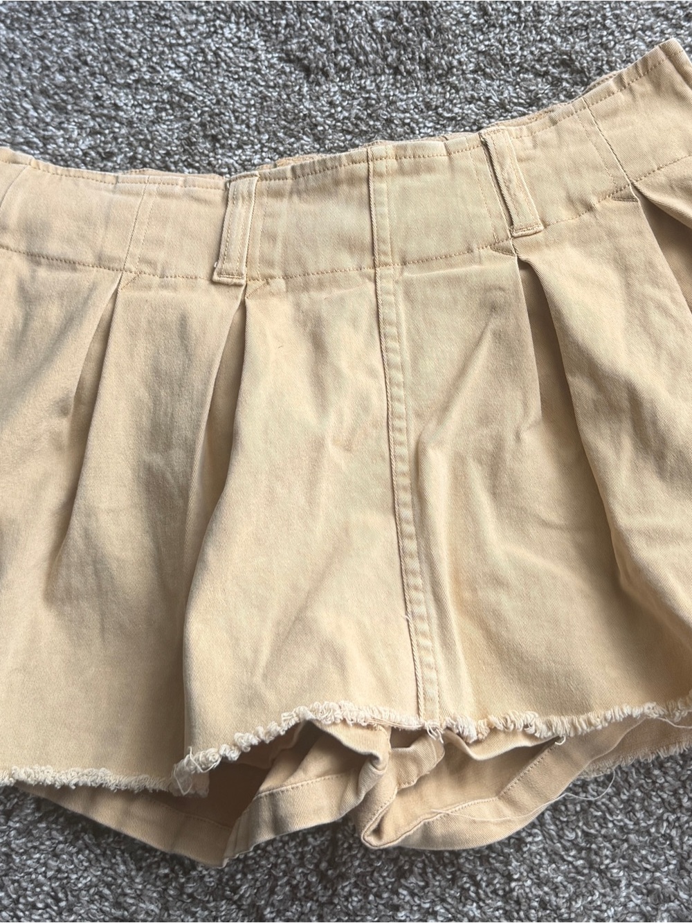 Altar'd State Cream Pleated Mini Skirt